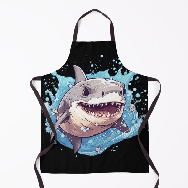 Item preview, Splashin' Shark: Hyper-Detailed Cartoon Portraits in the Style of Genndy Tartakovsky designed and sold by Bee Happy Creative™.