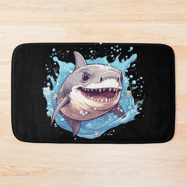 Item preview, Splashin' Shark: Hyper-Detailed Cartoon Portraits in the Style of Genndy Tartakovsky designed and sold by Bee Happy Creative™.