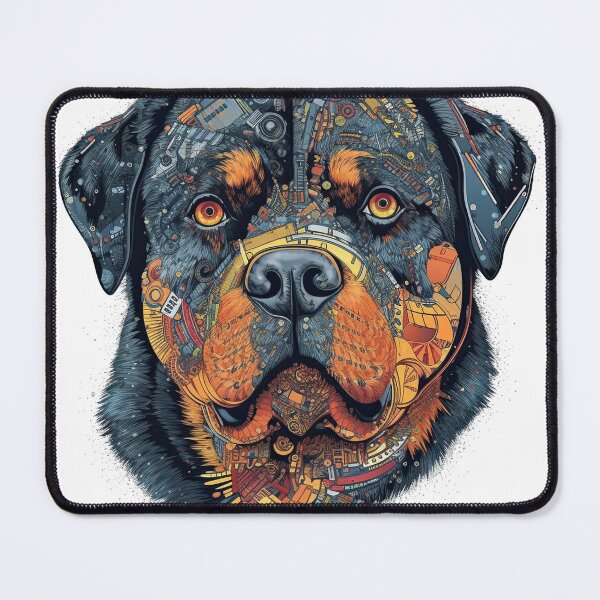 Item preview, RottieBot: Innovative AI for the Canine Owner | Engineering Machine-Learning, Data Analysis, and Robotics Technology for your Rottie. designed and sold by DooodleGod.