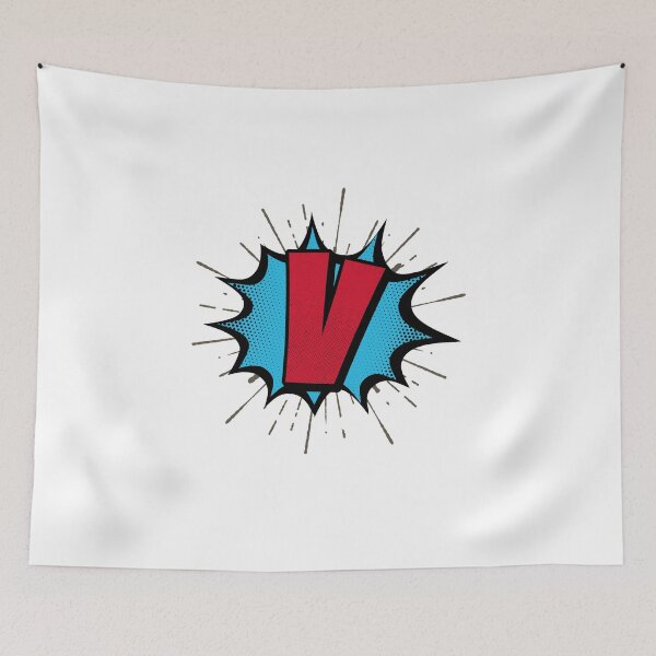 Item preview, Monogram V Cartoon Explosion Effect   designed and sold by simplymonogram.