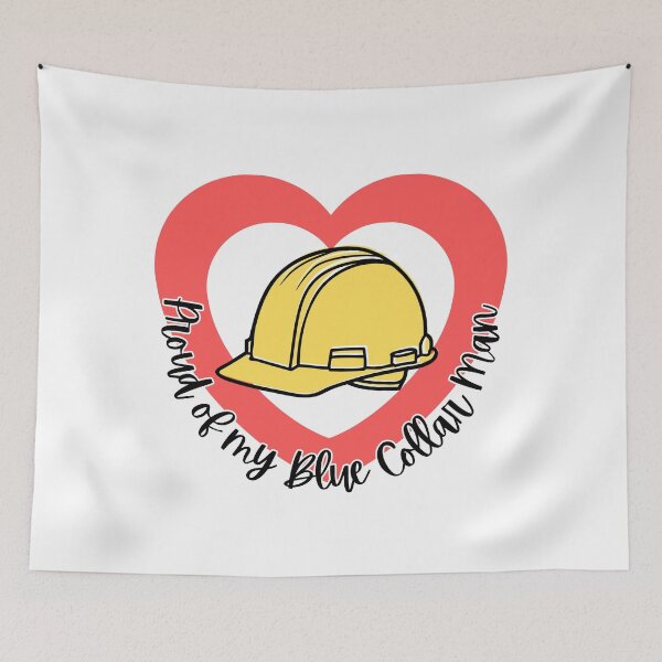 Item preview, Proud of my Blue Collar Man l Red Heart designed and sold by GabbyC03.