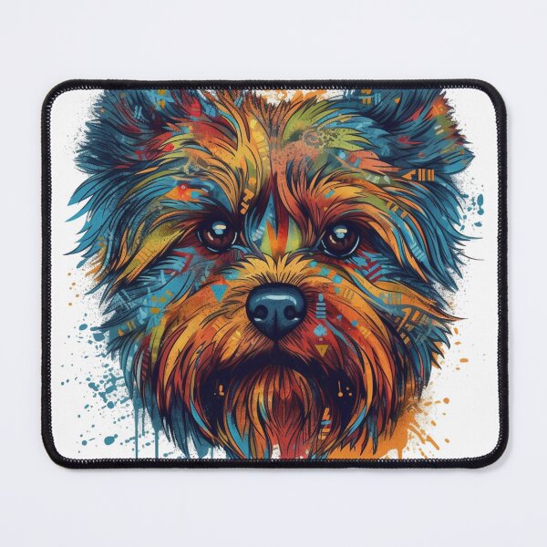 Item preview, Yorkshire Terrier Dog Portrait - Unique & Playful Pet masterpiece by Yorkie designed and sold by DooodleGod.