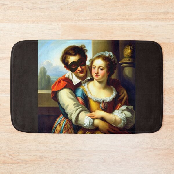 Item preview, Copy of Clown and Soubrette 18th Century Style Artwork designed and sold by Talia Felix.