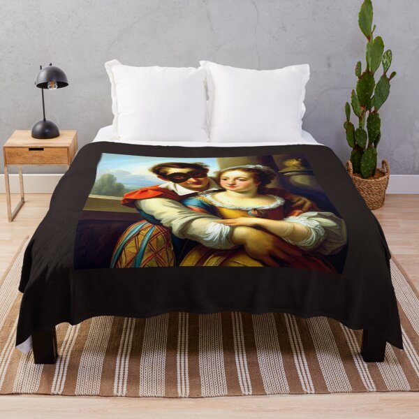Item preview, Copy of Clown and Soubrette 18th Century Style Artwork designed and sold by Talia Felix.