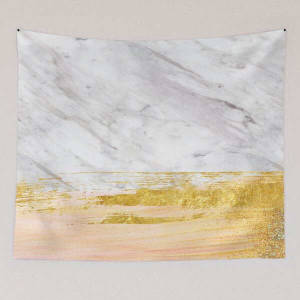 Item preview, Golden painted white marble designed and sold by marbleco.