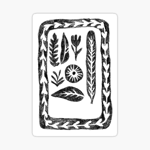 “Early Light” 3 Inch Sticker | Linocut Block Print Eco-Friendly Sticker