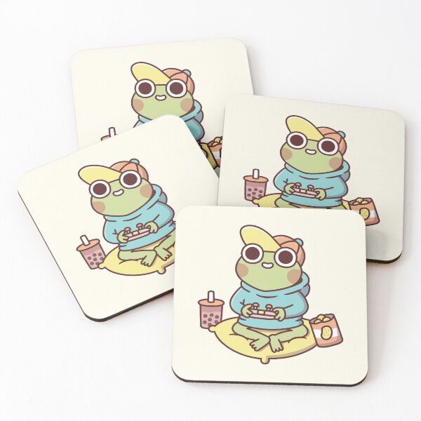 Item preview, Cute Frog In Hoodie Playing Video Games designed and sold by rustydoodle.