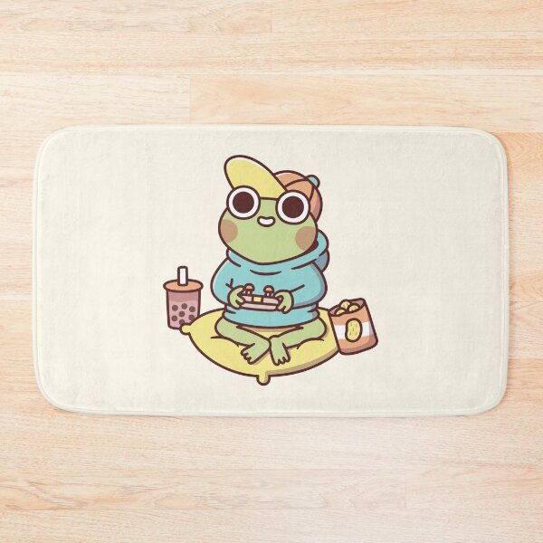 Item preview, Cute Frog In Hoodie Playing Video Games designed and sold by rustydoodle.