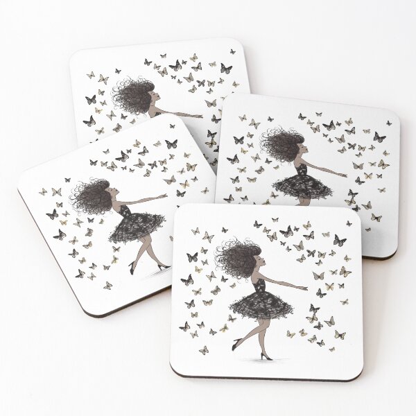 Item preview, Dancer with Butterflies  - Graceful Movement and Nature's Beauty designed and sold by BloomingPixel.