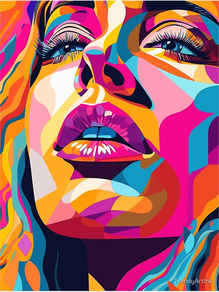 Pop Art Revolution: Psychedelic sexy woman
