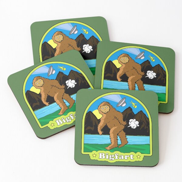Item preview, Funny Bigfoot Sasquatch Big Fart with Alien and UFO designed and sold by Wild-Neptune.