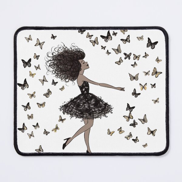 Item preview, Dancer with Butterflies  - Graceful Movement and Nature's Beauty designed and sold by BloomingPixel.