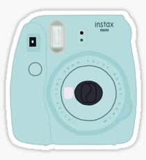 Blue poloroid camera Sticker