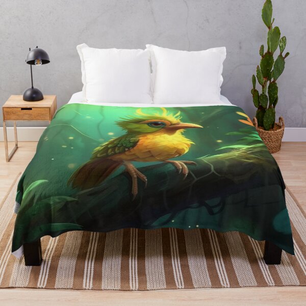 Item preview, cartoon scene with exotic bird in the jungle - illustration for children designed and sold by aiphotosart.