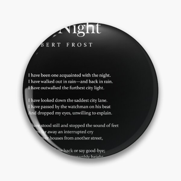 Item preview, Acquainted With The Night - Robert Frost Poem - Literature - Typography Print 2 designed and sold by Studio Grafiikka.