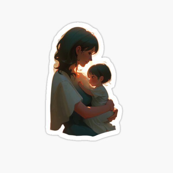 A mother's love and a child's creativity intertwine to create masterpieces of the heart. Sticker