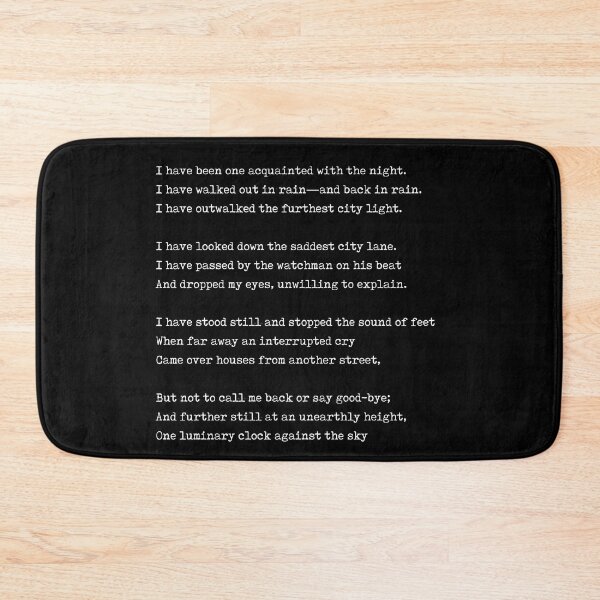 Item preview, Acquainted With The Night - Robert Frost Poem - Literature - Typewriter Print 2 designed and sold by Studio Grafiikka.