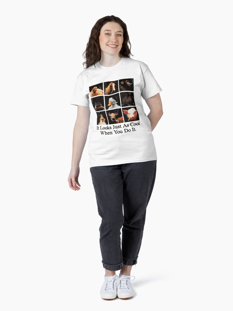 Thumbnail 4 of 7, Classic T-Shirt, It Looks Just As Cool When You Do It Unisex T-Shirt, Gift For Smokers designed and sold by yasukojpmi.