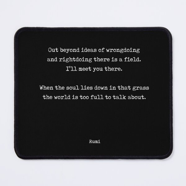 Item preview, Out beyond ideas of wrongdoing and rightdoing - Rumi Quote - Typewriter Print 2 designed and sold by Studio Grafiikka.