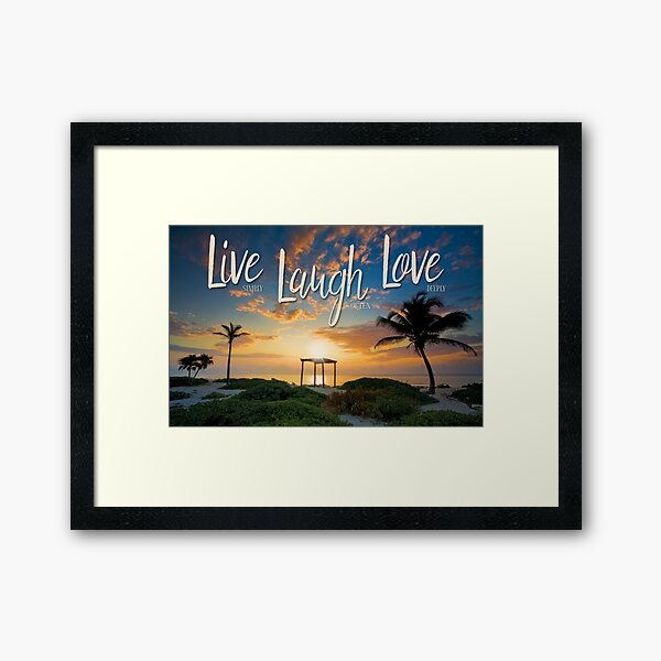 Live Laugh Love - Give Back to Nature Framed Art Print