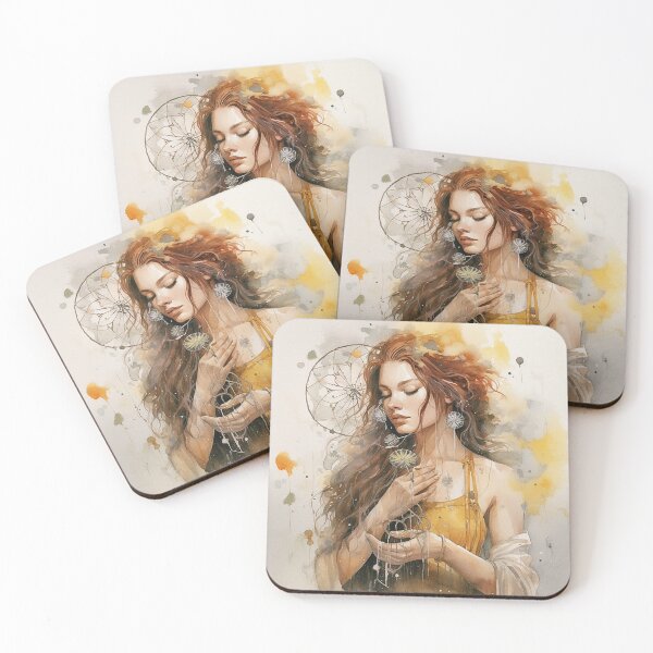 Item preview, Woman Wishing on Dandelions Seeds that was turn into Dream cacther designed and sold by Vinsara Store.