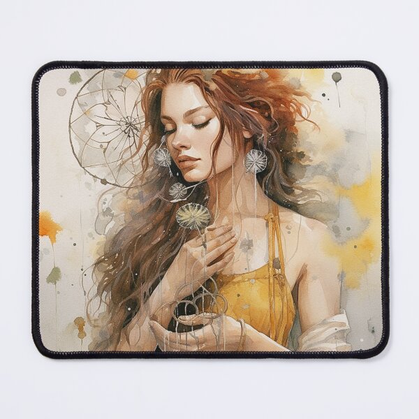 Item preview, Woman Wishing on Dandelions Seeds that was turn into Dream cacther designed and sold by Vinsara Store.