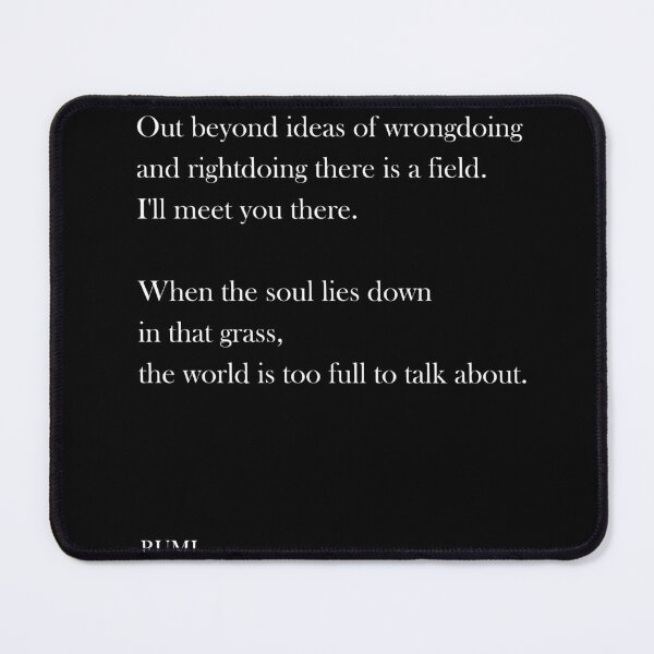 Item preview, Out beyond ideas of wrongdoing and rightdoing - Rumi Quote - Typography Print 2 designed and sold by Studio Grafiikka.