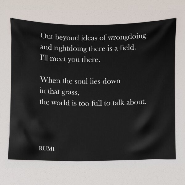 Item preview, Out beyond ideas of wrongdoing and rightdoing - Rumi Quote - Typography Print 2 designed and sold by Studio Grafiikka.