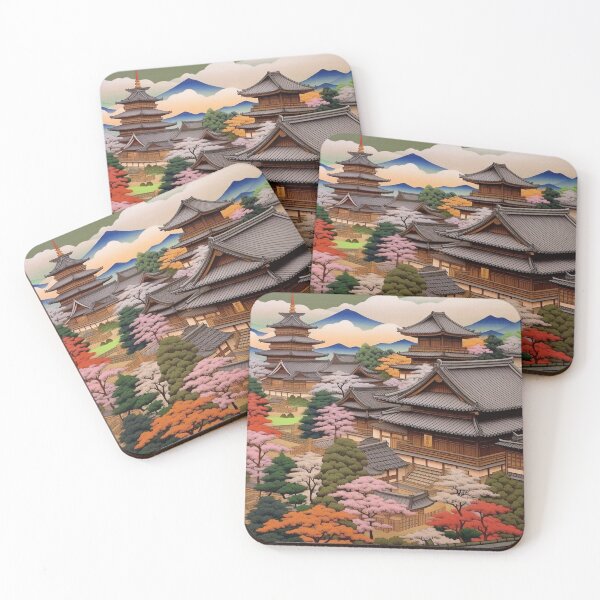 Item preview, Traditional Small Japanese Town in the Mountains designed and sold by rcwm.
