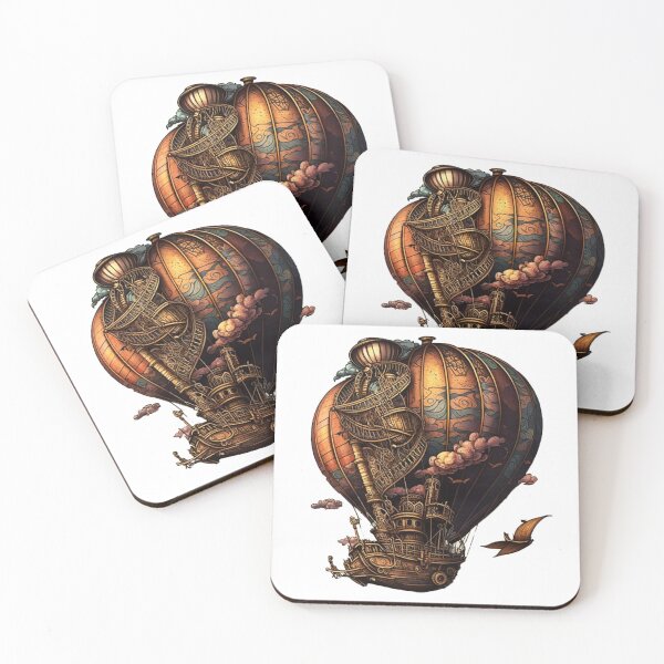 Item preview, Steampunk hot air balloons designed and sold by Stickermagician.