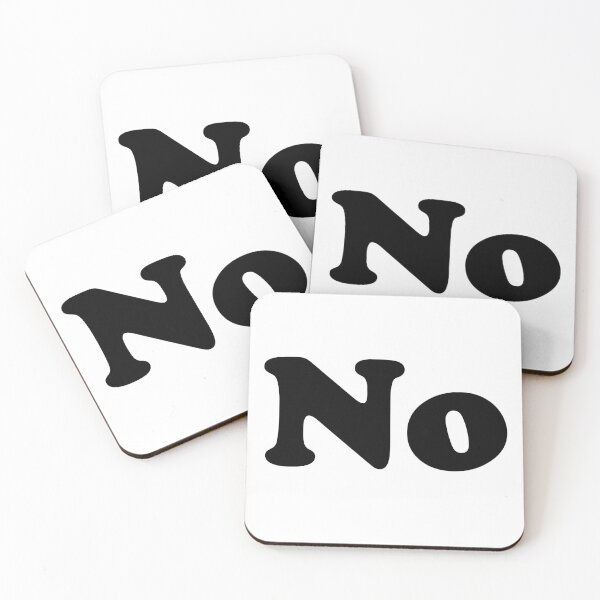 Item preview, Simple black 'No' on a white background designed and sold by icejester.