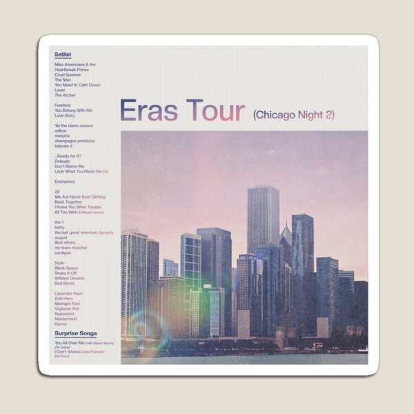Item preview, Eras Setlist Chicago Night 2 designed and sold by SheWolfDaughter.