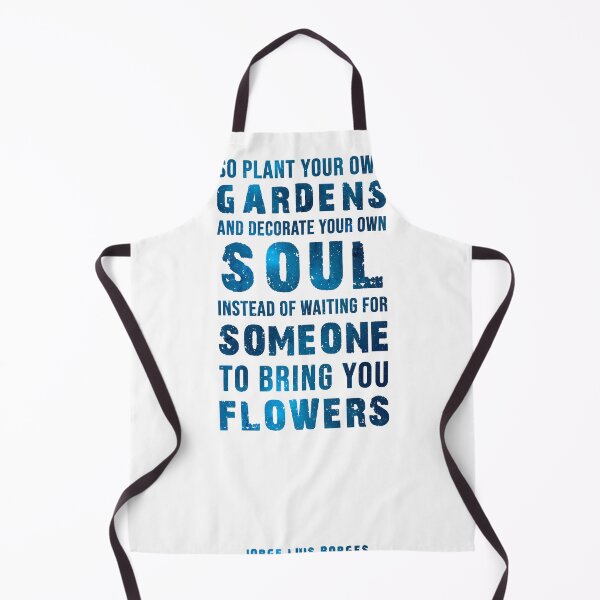Item preview, So plant your own gardens 01 - Jorge Luis Borges - Typographic Quote Print designed and sold by Studio Grafiikka.