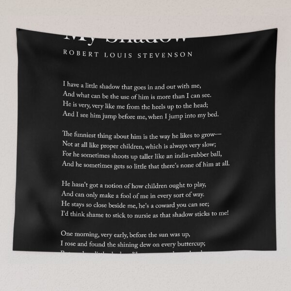 Item preview, My Shadow - Robert Louis Stevenson Poem - Literature - Typography Print 2 designed and sold by Studio Grafiikka.