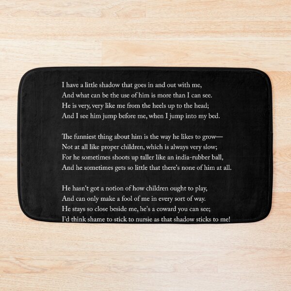 Item preview, My Shadow - Robert Louis Stevenson Poem - Literature - Typography Print 2 designed and sold by Studio Grafiikka.