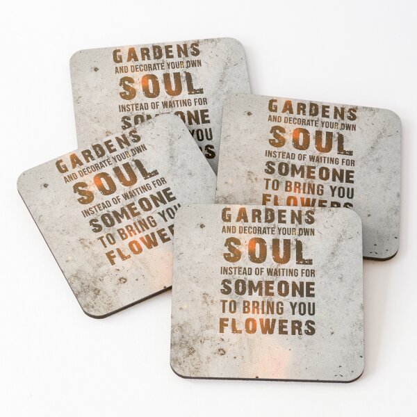 Aperçu de l'œuvre So plant your own gardens 03 - Jorge Luis Borges - Typographic Quote Print créée et vendue par Studio Grafiikka.