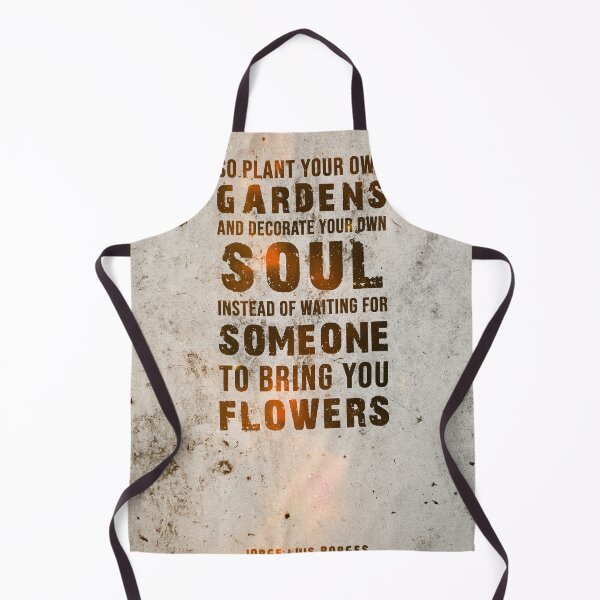 Item preview, So plant your own gardens 03 - Jorge Luis Borges - Typographic Quote Print designed and sold by Studio Grafiikka.