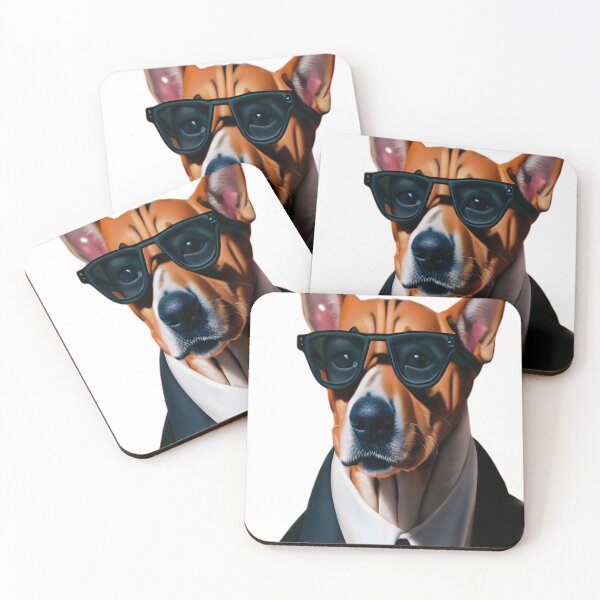 Item preview, Dapper Pup: A Stylish Design of a Dog in a Tuxedo and Sunglasses designed and sold by Passmr.