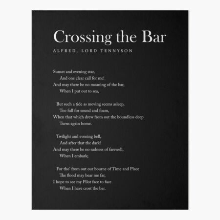 Crossing The Bar - Alfred Lord Tennyson Poem - Literature