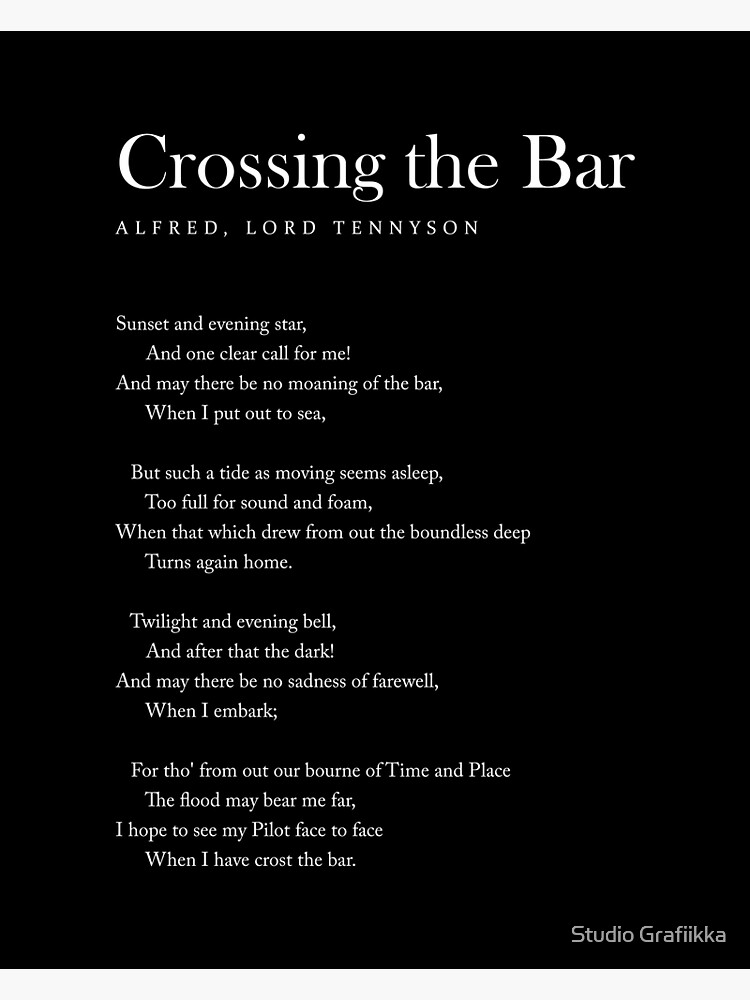 Crossing The Bar - Alfred Lord Tennyson Poem - Literature