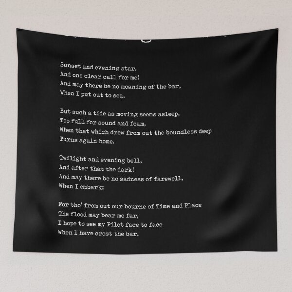 Item preview, Crossing The Bar - Alfred Lord Tennyson Poem - Literature - Typewriter Print 2 designed and sold by Studio Grafiikka.