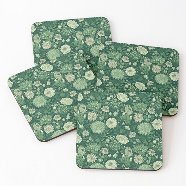 Item preview, Green floral pattern  designed and sold by florallover444.