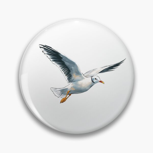 Item preview, A Seagull in flight - A salty sea bird designed and sold by RobertConklin.