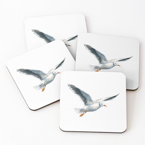 Item preview, A Seagull in flight - A salty sea bird designed and sold by RobertConklin.