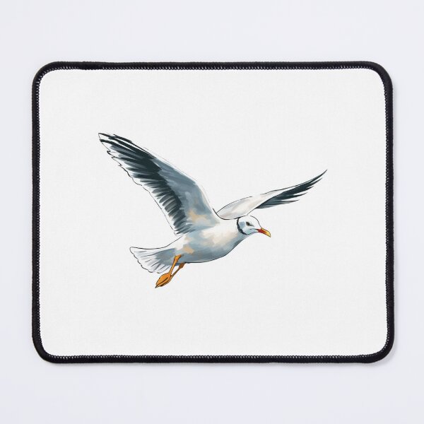 Item preview, A Seagull in flight - A salty sea bird designed and sold by RobertConklin.