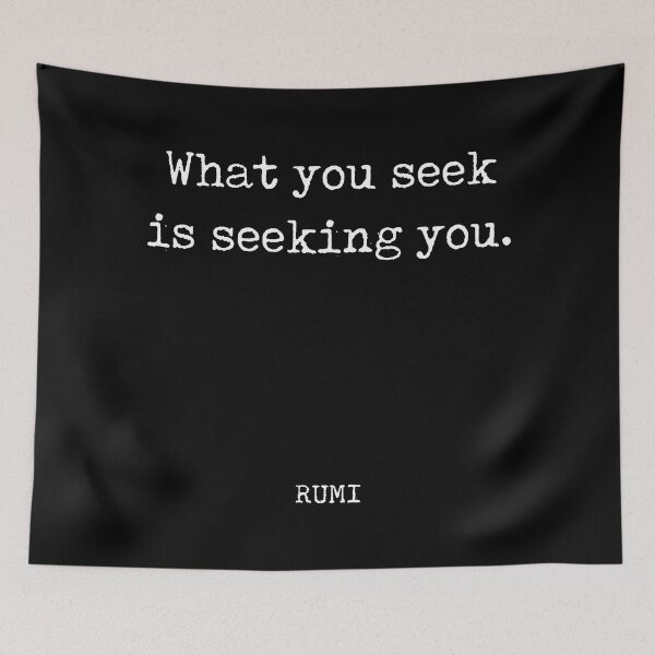 Item preview, Rumi Quote 02 - What you seek is seeking you - Typewriter Print - Black designed and sold by Studio Grafiikka.