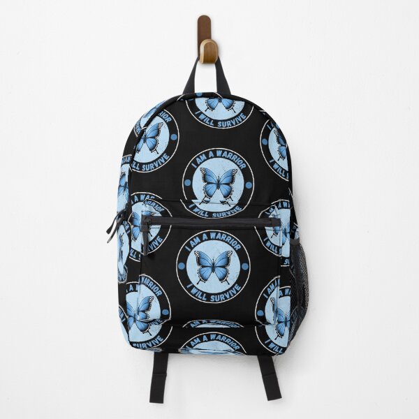Item preview, I Am A Warrior I Will Survive Blue Butterfly designed and sold by JRice66.