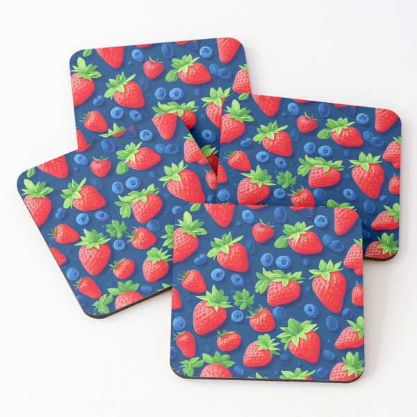 Item preview, Strawberries Blueberries Delight 1: Fruits seamless repeating patterns designed and sold by Nustudios.