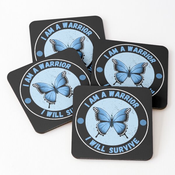 Item preview, I Am A Warrior I Will Survive Blue Butterfly designed and sold by JRice66.