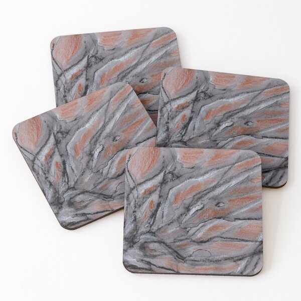 Item preview, Abstract of Shrubbery in Grey, Red, and Black designed and sold by LiszaB.